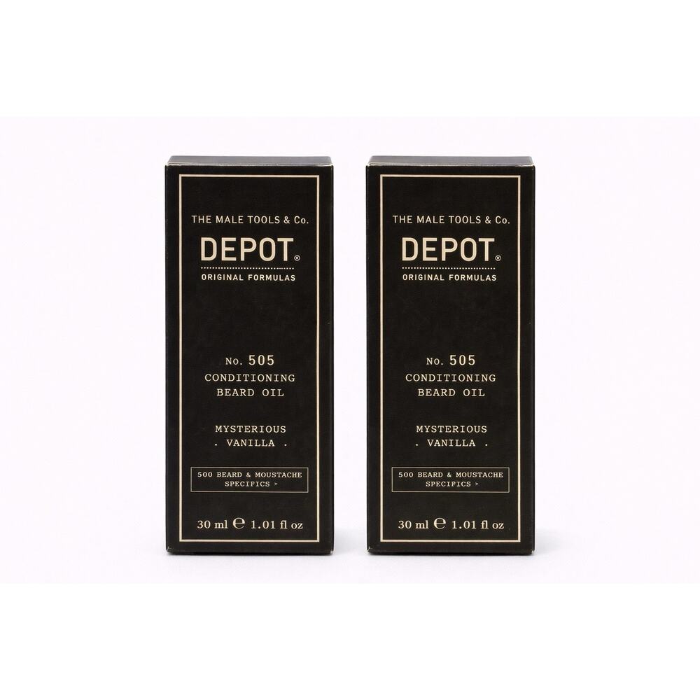 Depot No.505 Conditioning Beard Oil Mysterious Vanilla 1.01oz 30ml Lot of 2